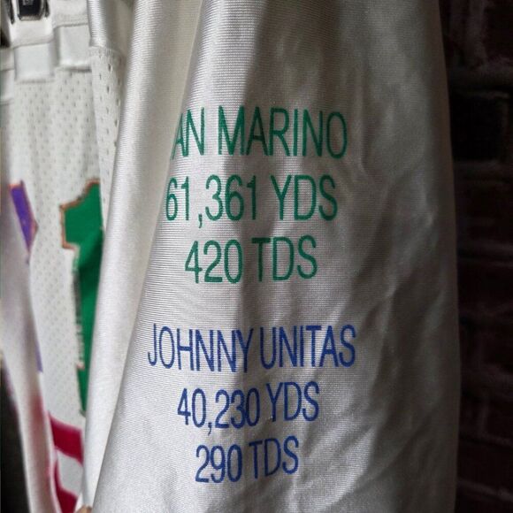 Mitchell & Ness Legends Jersey Size 54 Yellow Elway Marino Montana Unitas V Neck - Picture 2 of 9